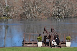 reflection on the dock